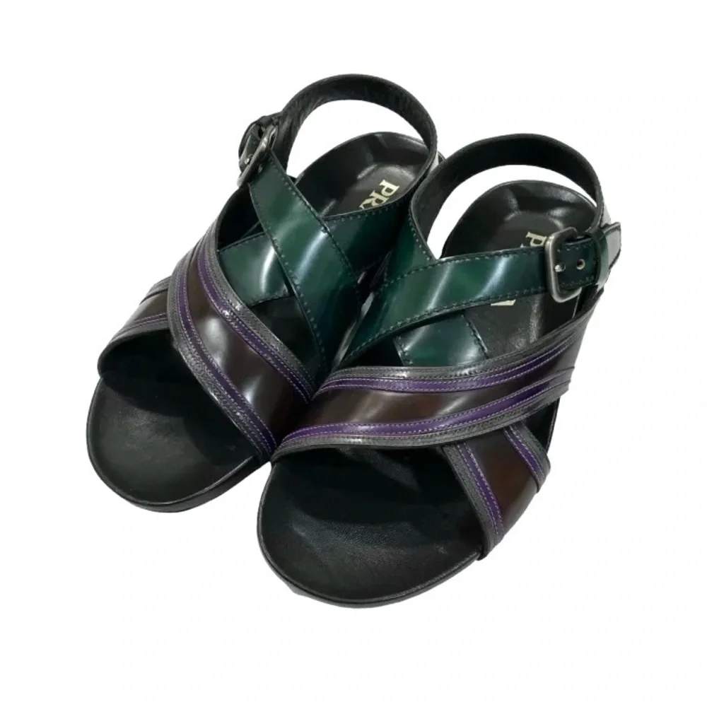 Prada Leather Sandals – Made in Italy EU 38 - Picture 1 of 10